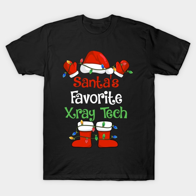 Santa's Favorite Xray Tech Funny Christmas Pajamas T-Shirt by cloverbozic2259lda